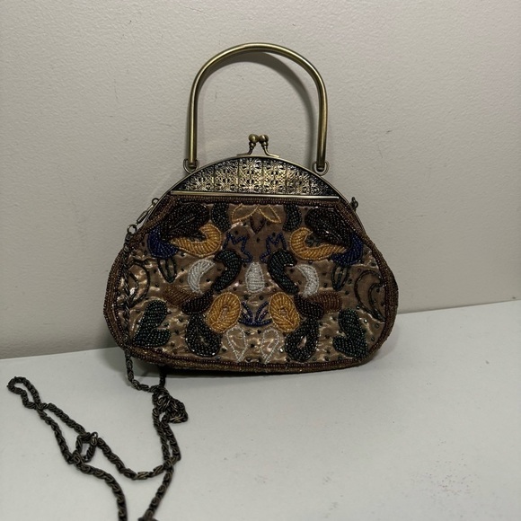 Vintage beaded ornate art  deco handbag fairy glam - Picture 2 of 9